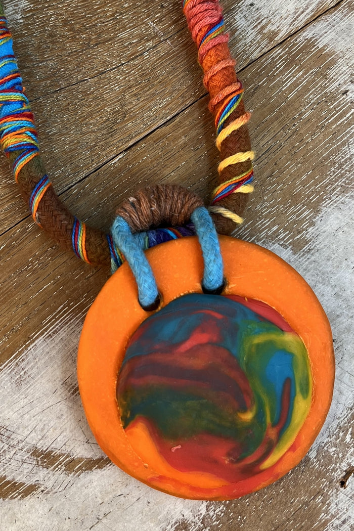 Colar Artesanal De Cordas Coloridas Yacamim #297