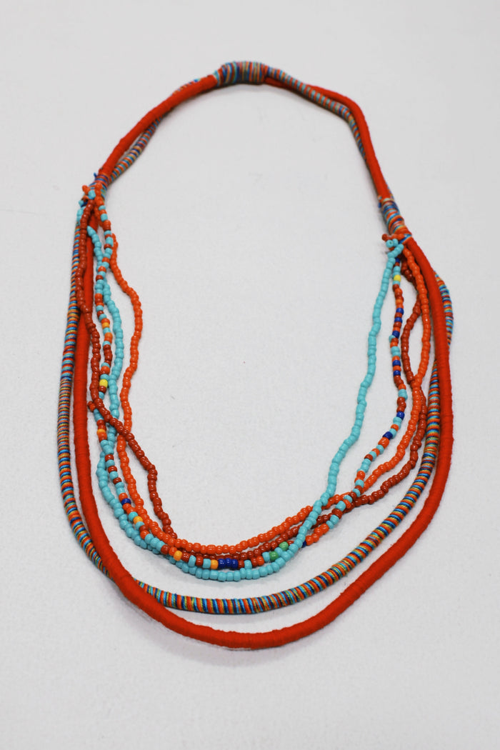 Colar Artesanal De Cordas Coloridas Yacamim #643