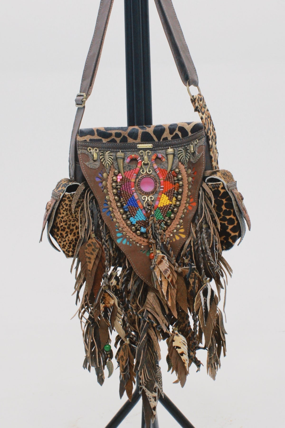 Bolsa De Couro Artesanal Pequena Yacamim #634