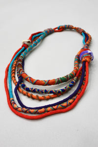 Colar Artesanal De Cordas Coloridas Yacamim #392