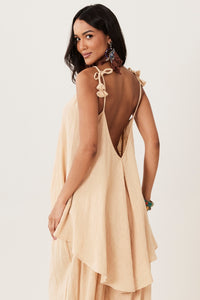 Bata Gaze Marrakesh Alças De Amarrar Bege Yacamim A29