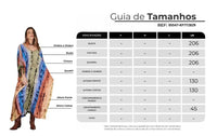 Kaftan Longo Tie Dye Colorido Digital Yacamim J9