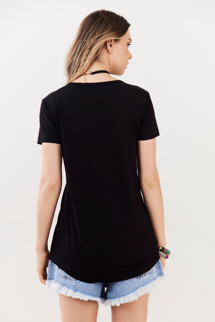 Blusa Básica Preto Yacamim B7