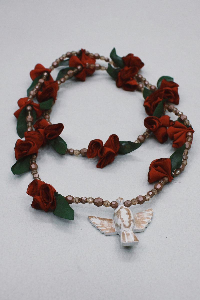 Colar Espírito Santo Flores Rosa Yacamim #500