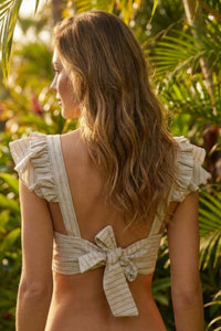 Cropped Com Alças Largas Bege Yacamim F10