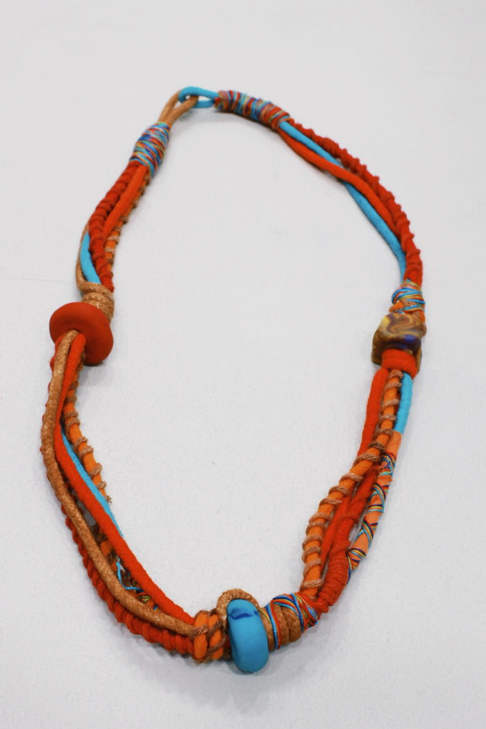 Colar Artesanal De Cordas Coloridas Yacamim #645