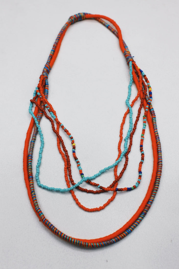 Colar Artesanal De Cordas Coloridas Yacamim #492
