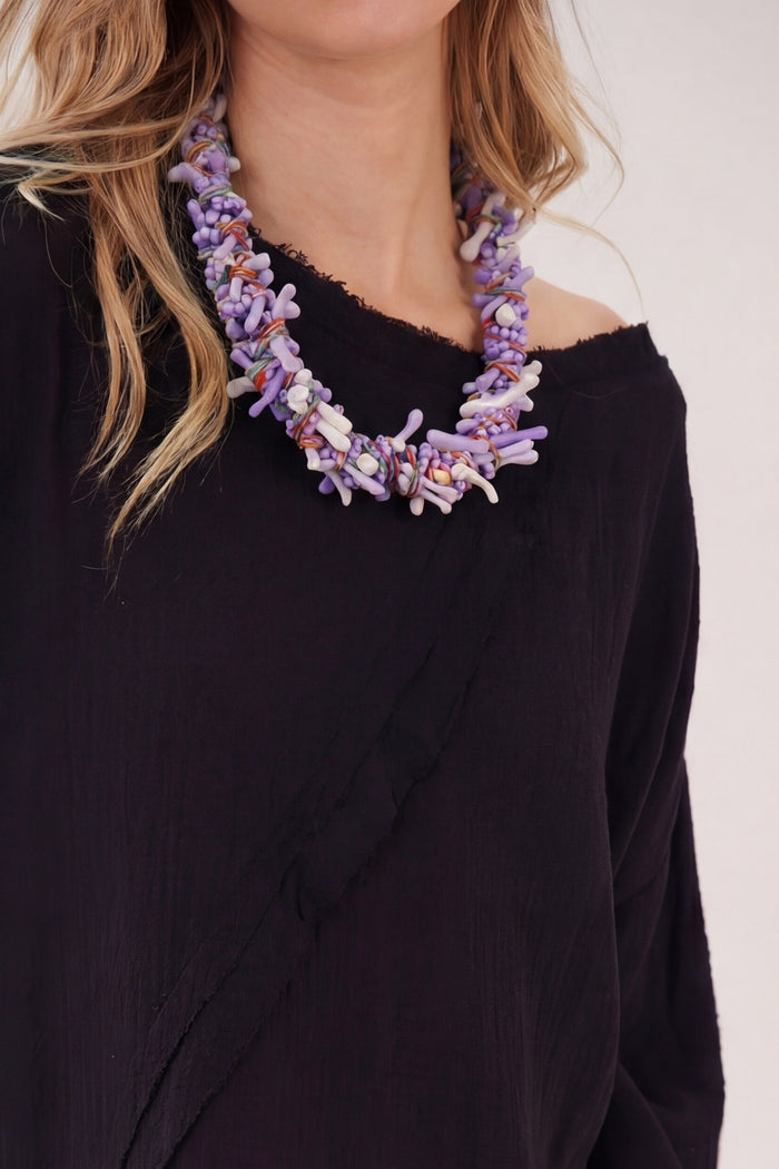 Colar Artesanal De Cordas Coloridas Yacamim #866