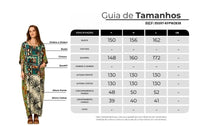 Kaftan Longo Verde Estampado Patchwork Yacamim J3