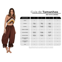 Calça Marrocos Com Rendas Marrom Yacamim G7