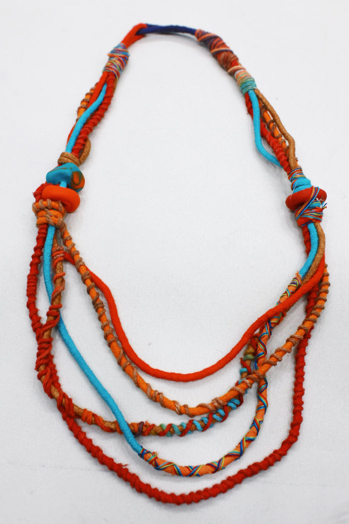 Colar Artesanal De Cordas Coloridas Yacamim #569