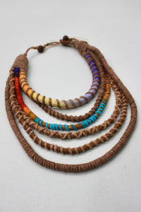 Colar Artesanal De Cordas Coloridas Yacamim #390