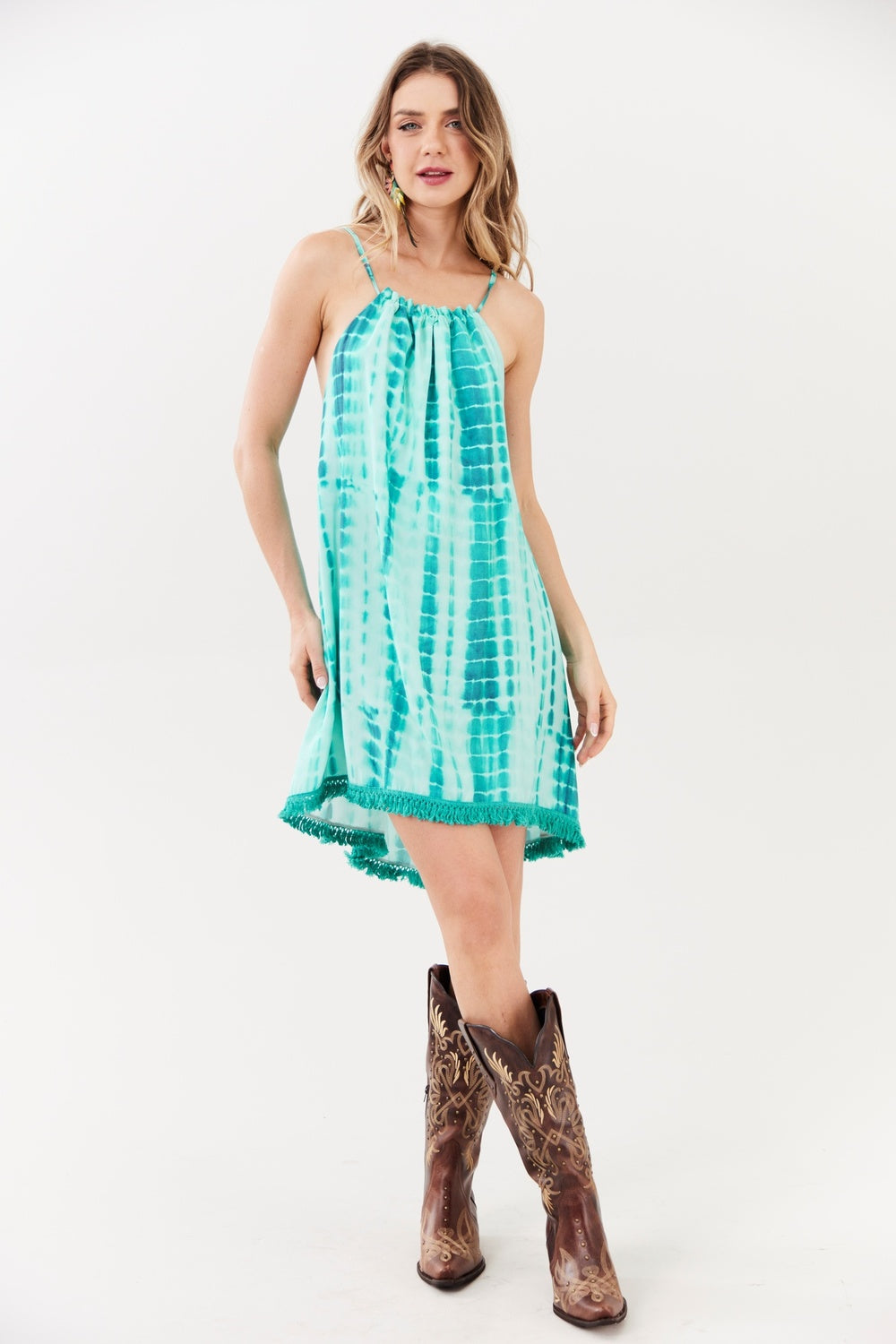 Vestido Curto Ciano Tie Dye Digital Yacamim C19