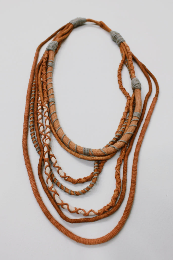 Colar Artesanal De Cordas Coloridas Yacamim #754