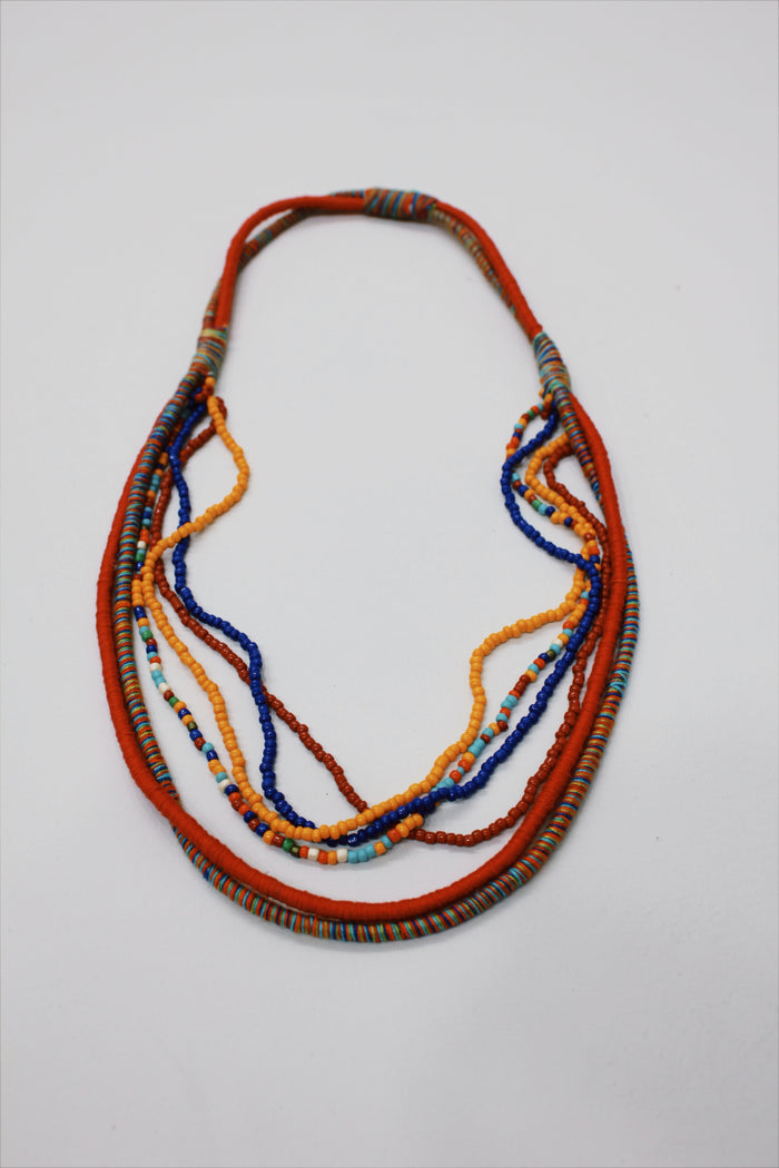 Colar Artesanal De Cordas Coloridas Yacamim #744