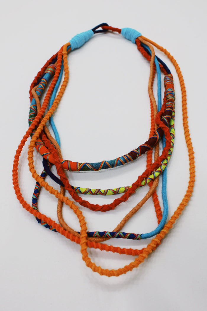 Colar Artesanal De Cordas Coloridas Yacamim #752