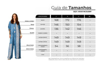 Macacão Longo Pantalona Azul Estampado Yacamim O1