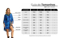 Chemise Curta Com Mangas 3/8 Azul Estampado Yacamim P5