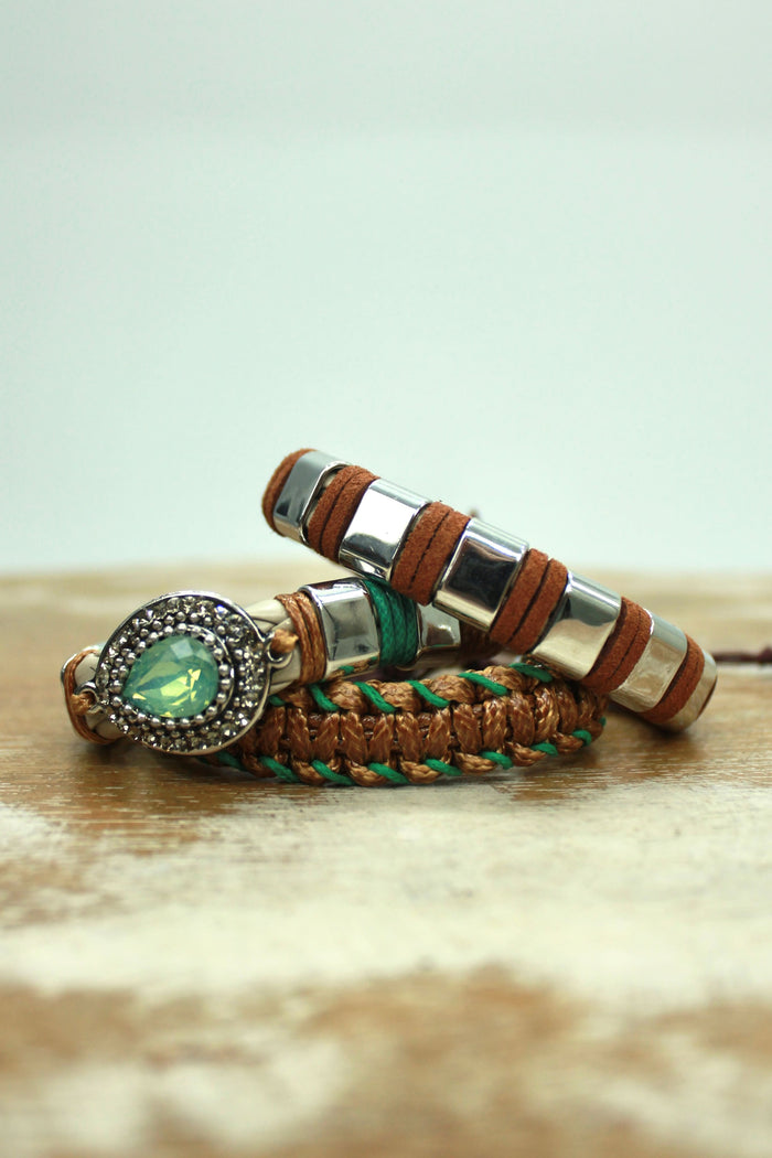 Kit De Pulseiras Com Pedra Yacamim #368