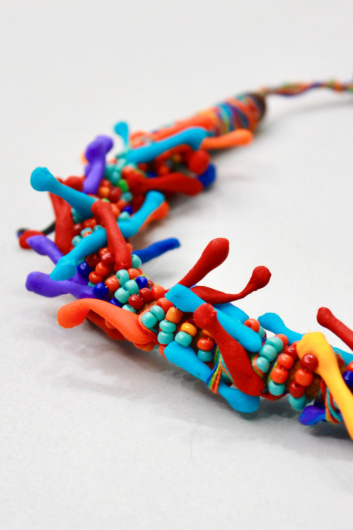 Colar Artesanal De Cordas Coloridas Yacamim #398