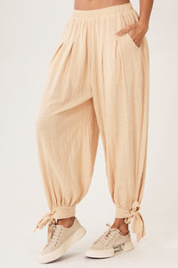 Calça Aladim Gaze Marrakesh Bege Yacamim A30