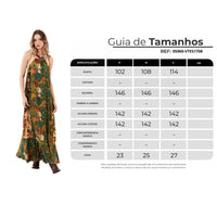 Vestido Longo Verde Escuro Estampado Patchwork Yacamim E8