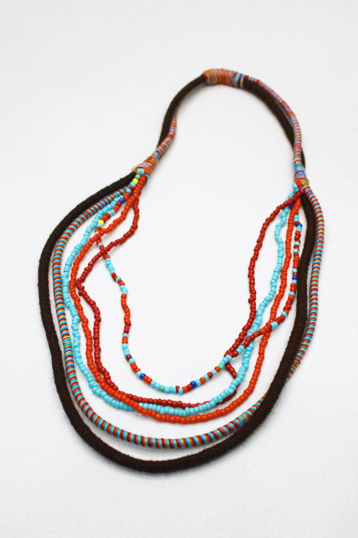 Colar Artesanal De Cordas Coloridas Yacamim #412