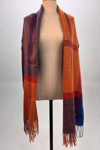 Cachecol Manta Cashmere Laranja Estampado Yacamim #329