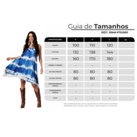 Vestido Curto Nadador Azul Estampado Tie Dye Yacamim E11