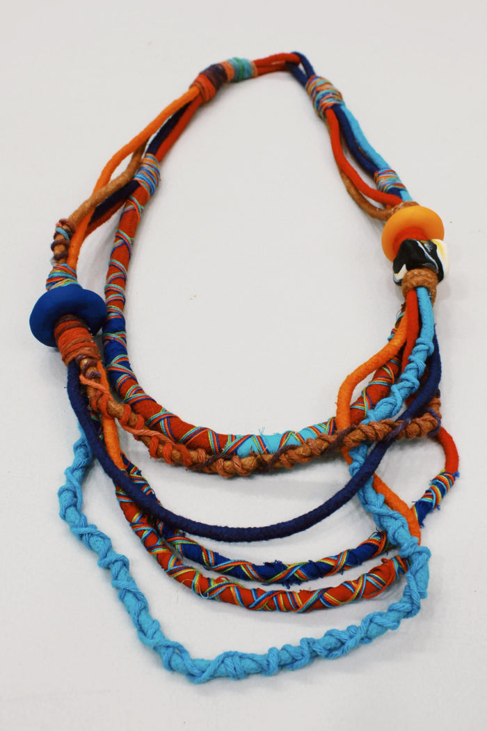 Colar Artesanal De Cordas Coloridas Yacamim #601