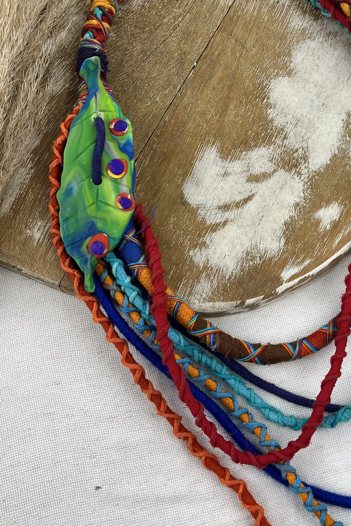 Colar Artesanal De Cordas Coloridas Yacamim #206