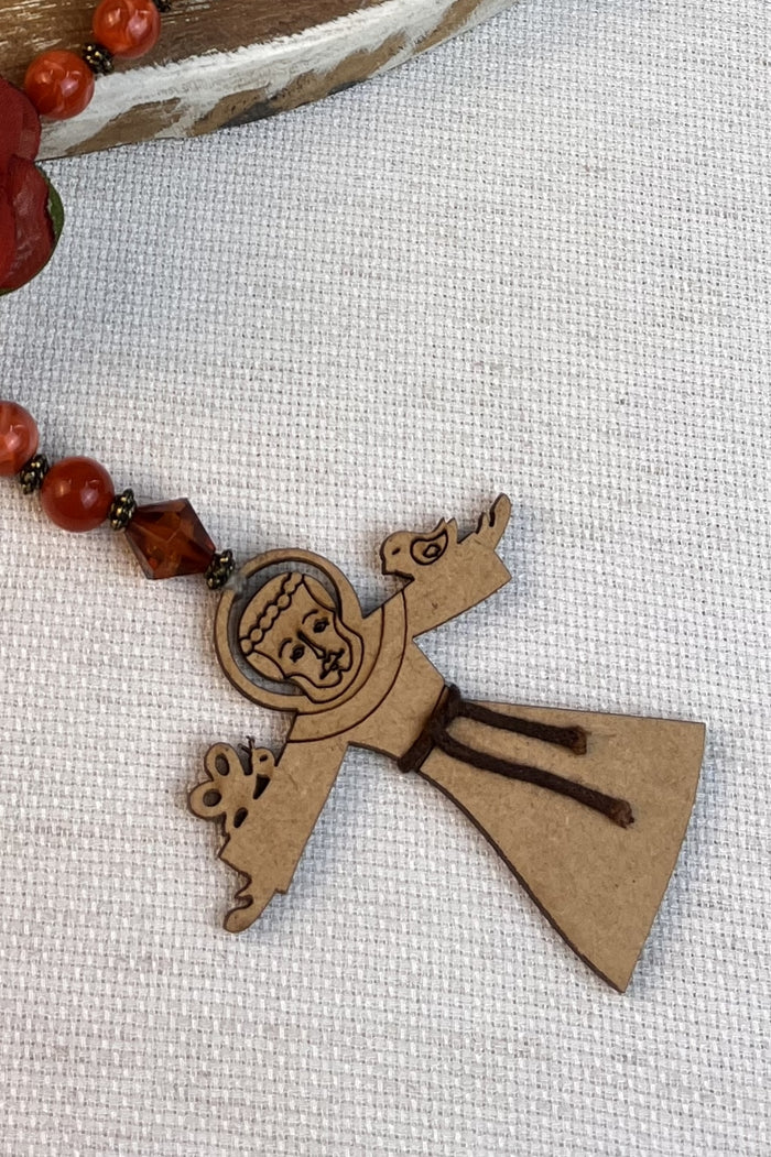 Colar Terço São Francisco De Assis Terracota Yacamim #296