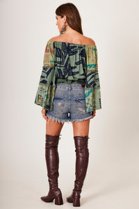 Bata Ciganinha Verde Patchwork Yacamim B6