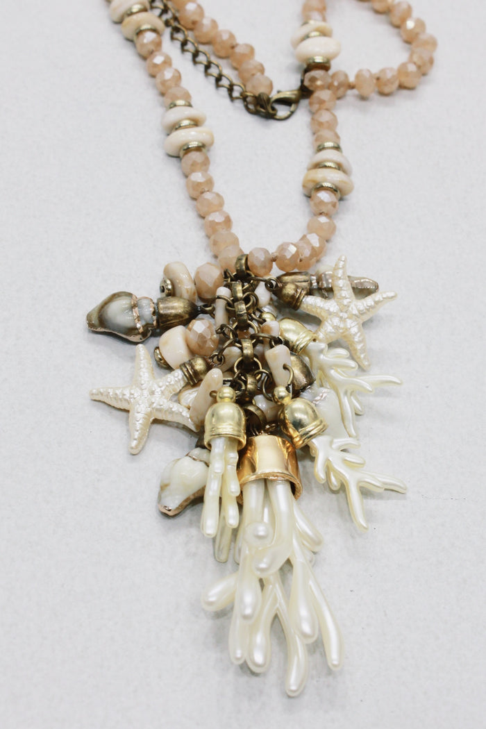 Colar Artesanal Com Mix De Pingentes Yacamim #629