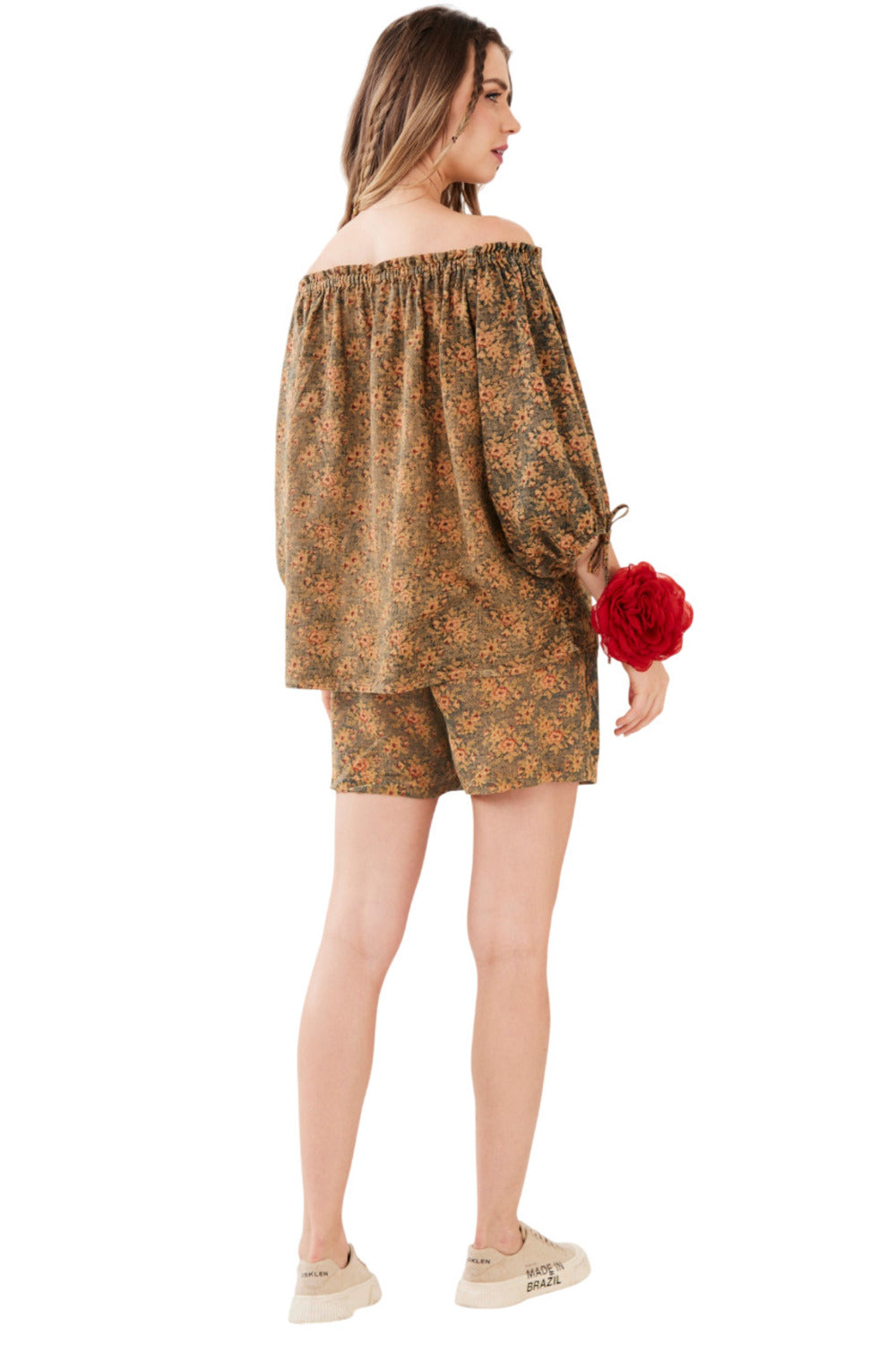 Bata Paraty 100% Algodão Verde Estampa Floral Yacamim R3