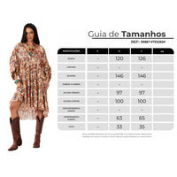 Vestido Curto Amplo Soltinha Bege Estampado Yacamim D1