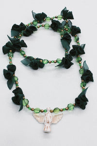 Colar Espírito Santo Flores Verde Escuro Yacamim #554