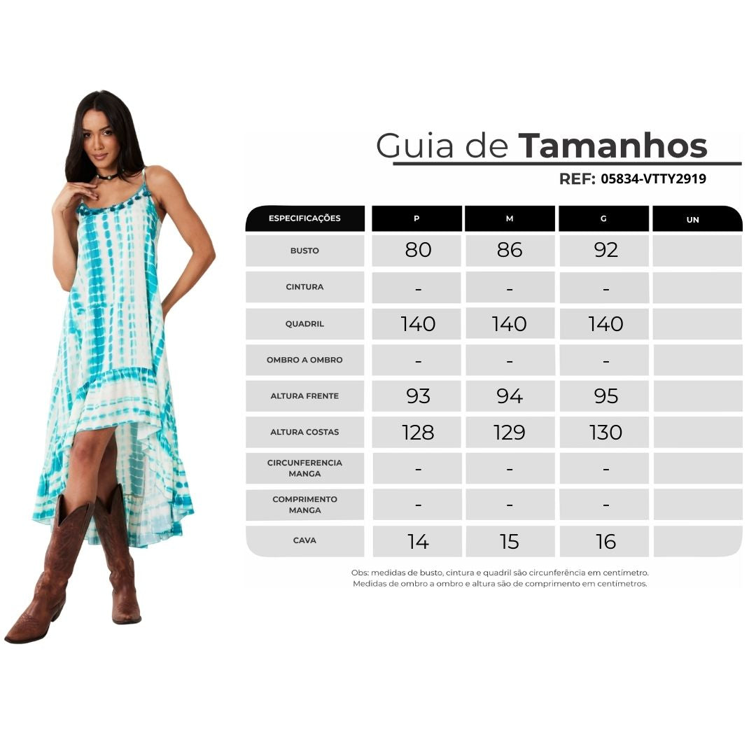 Vestido Mullet Alças De Amarrar Verde Tie Dye Yacamim E3