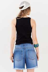 Shorts Jeans Azul Yacamim H8