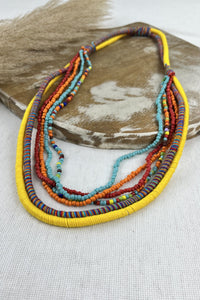 Colar Artesanal De Cordas Coloridas Yacamim #251