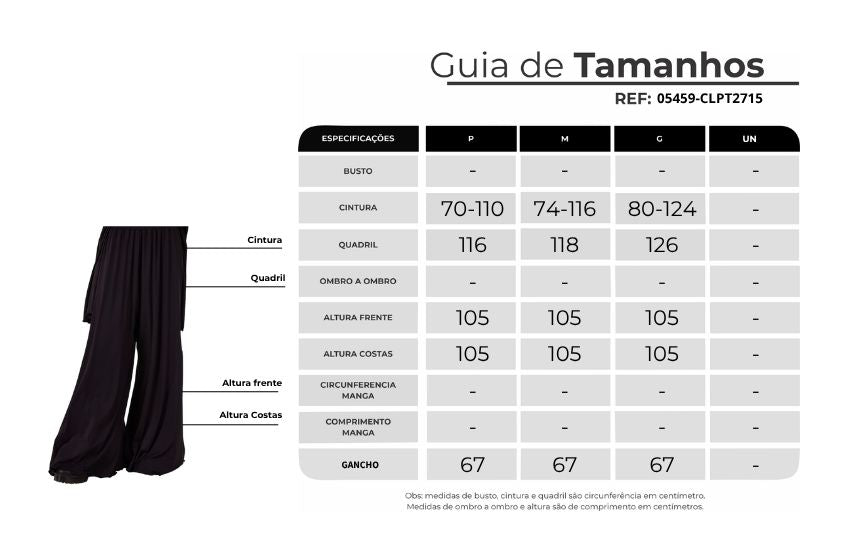 Calça Pantalona Preta Yacamim G6 Liso