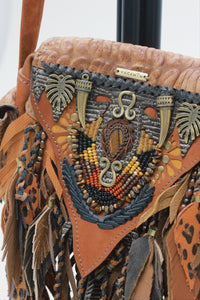 Bolsa De Couro Artesanal Juma Pequena Yacamim #633