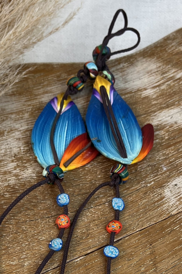 Sandálias Descalças De Fimo Artesanal Penas Yacamim #280