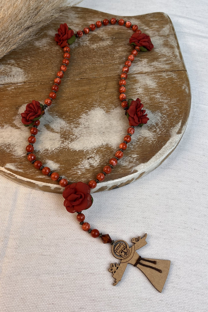 Colar Terço São Francisco De Assis Terracota Yacamim #296