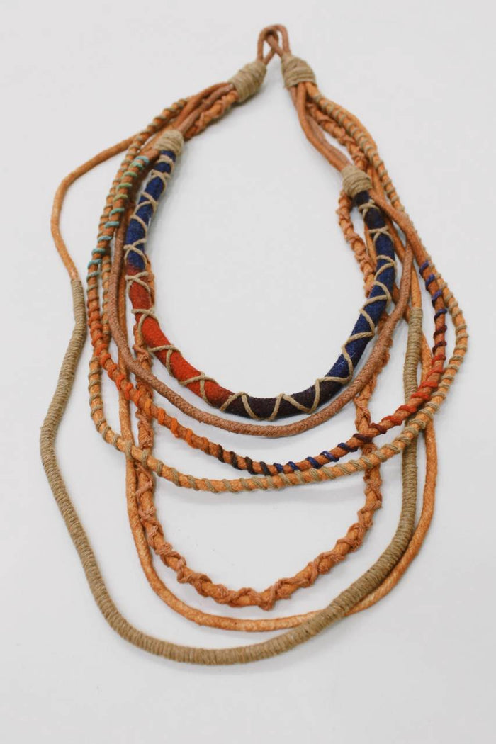 Colar Artesanal De Cordas Coloridas Yacamim #750