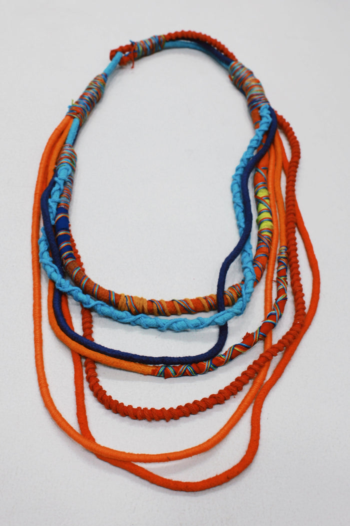 Colar Artesanal De Cordas Coloridas Yacamim #647