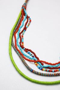Colar Artesanal De Cordas Coloridas Yacamim #413