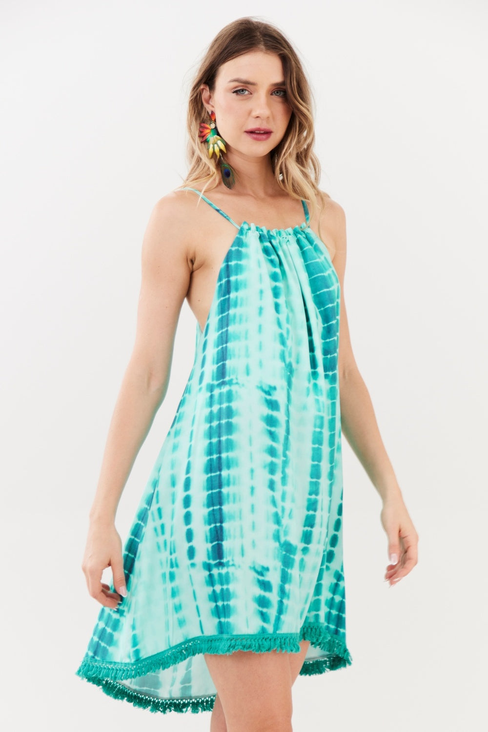 Vestido Curto Ciano Tie Dye Digital Yacamim C19