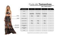 Calça Pantalona De Tule Preto Patchwork Yacamim A22