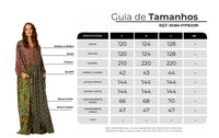Vestido Longo Amplo Verde Estampado Patchwork Yacamim C19